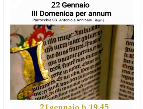 22 GENNAIO 2023 – III DOMENICA DEL TEMPO ORDINARIO/A