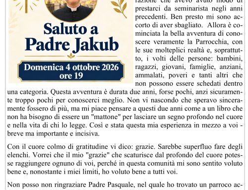 4 OTTOBRE 2026 – XXVII DOMENICA DEL TEMPO ORDINARIO – SAN FRANCESCO